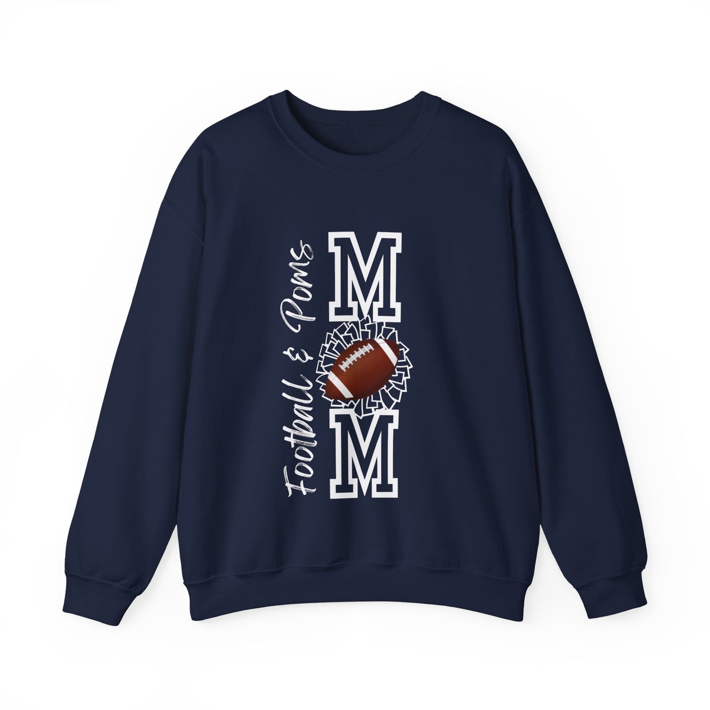 Football & Poms Mom Crew Sweater