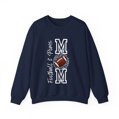 Football & Poms Mom Crew Sweater