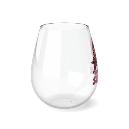 Breast Cancer Survivor Stemless Wine Glass