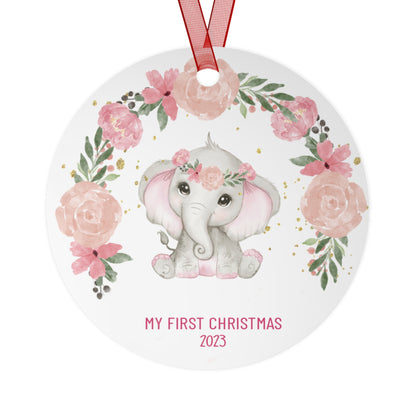 My First Christmas Baby Elephant Ornament
