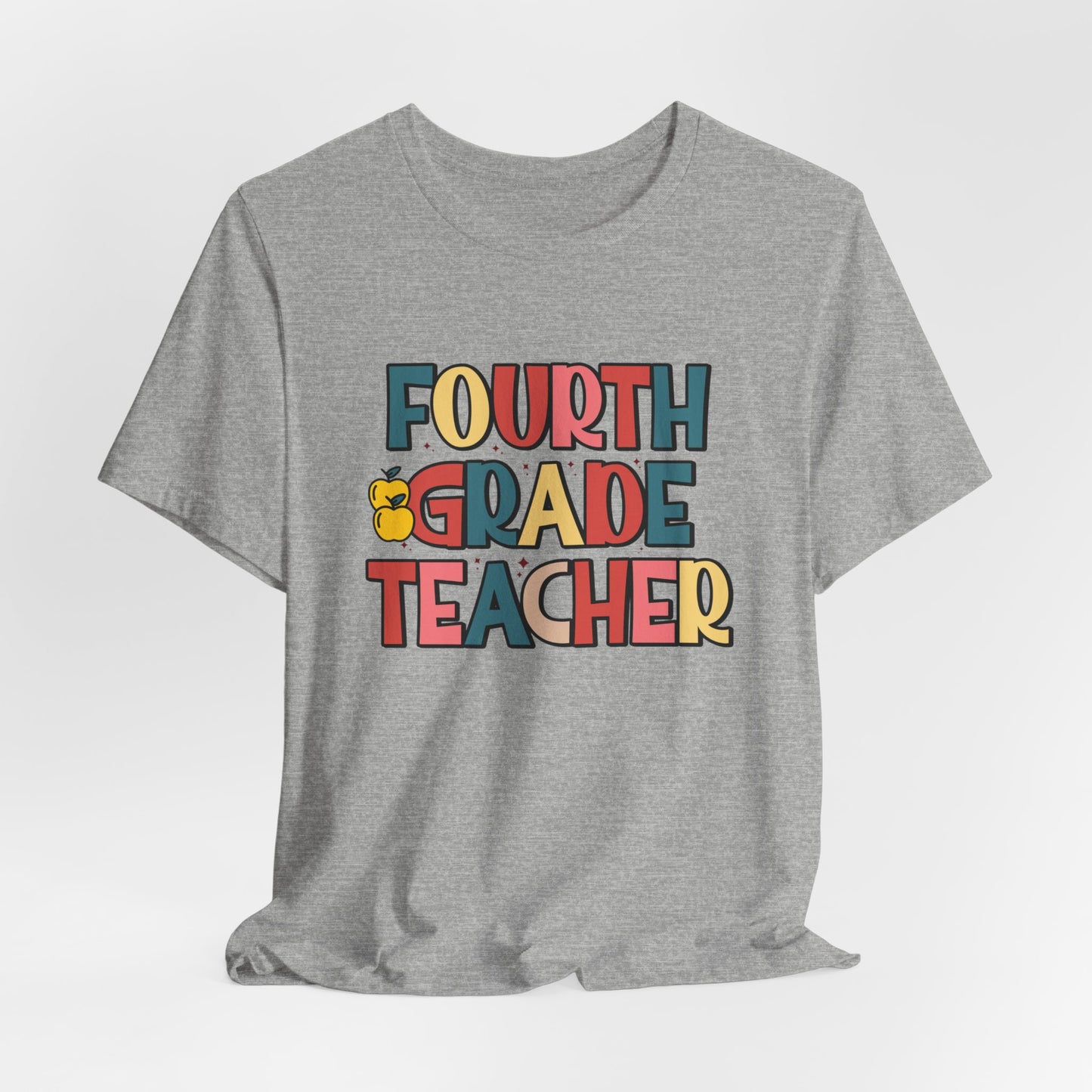 Retro Fourth Grade Teacher Unisex Tee