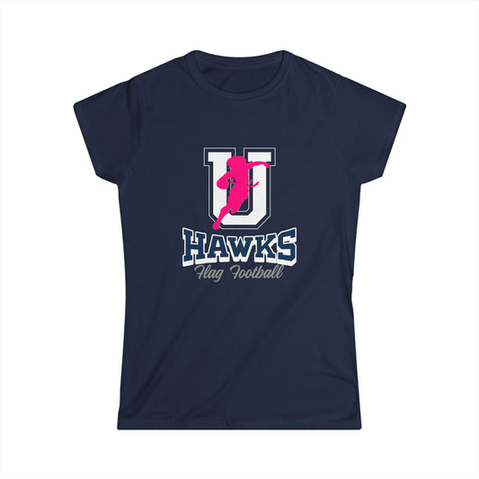 Pink Hawks Girls Flag Women's Softstyle Tee