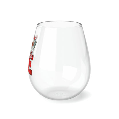 Melanin Santa Stemless Wine Glass