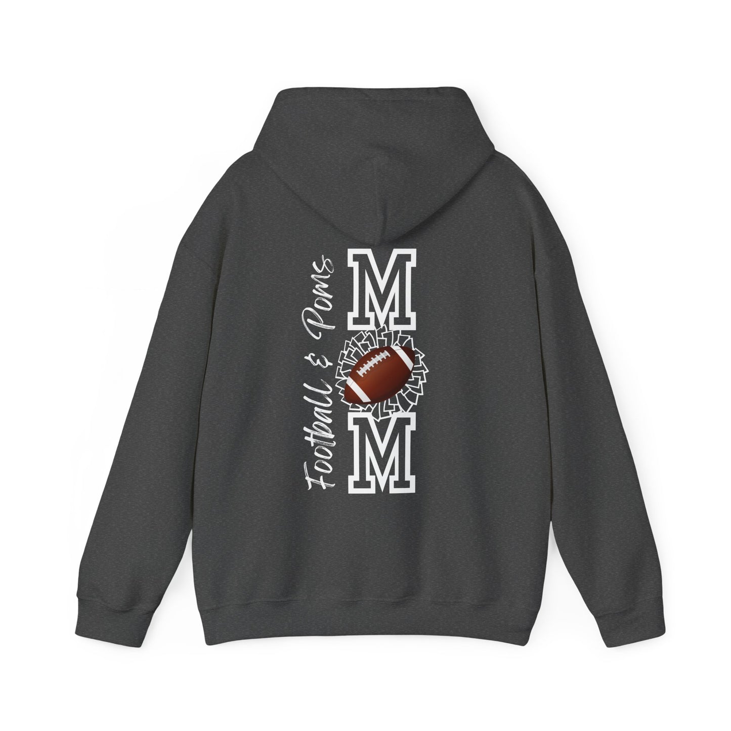 Football & Poms Mom Hoodie Sweatshirt