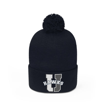 U Hawks Split Pom Pom Beanie