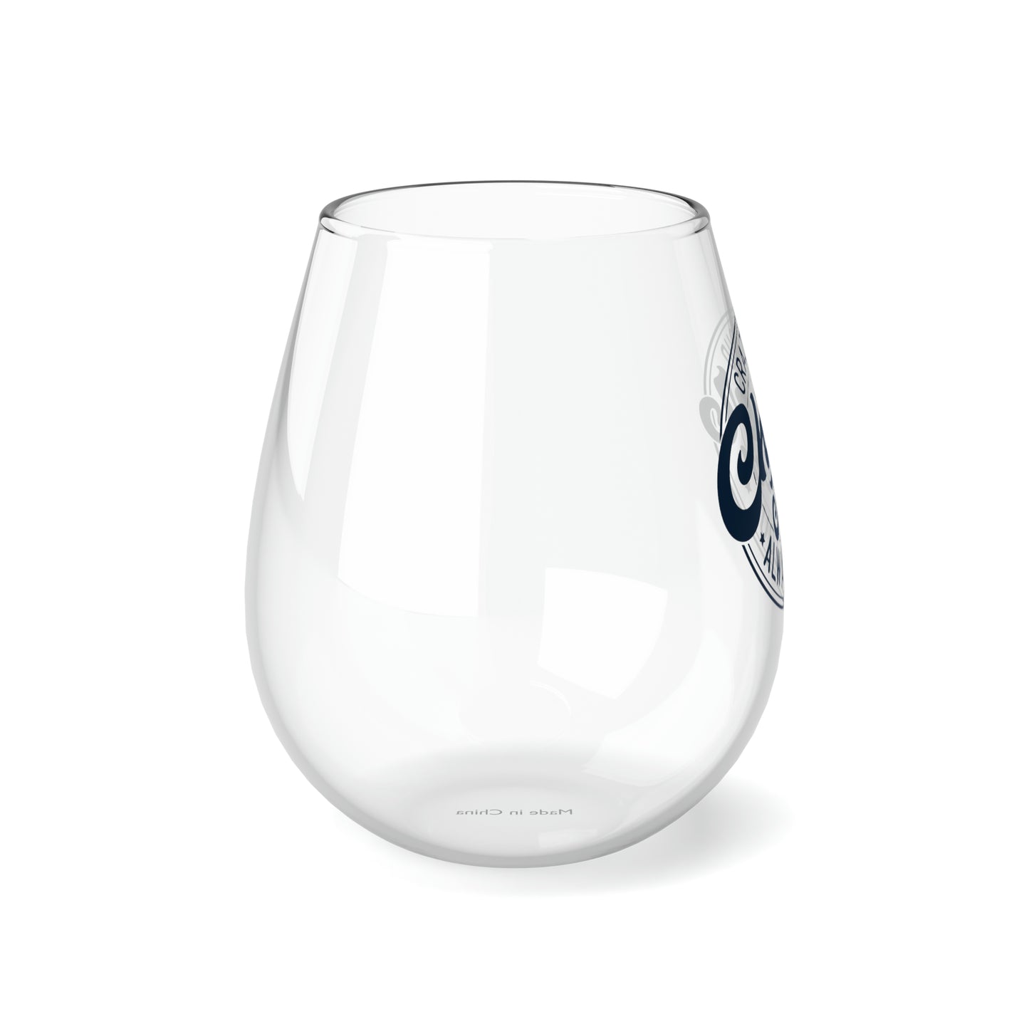 Crazy Proud Cheer Mom Stemless Wine Glass