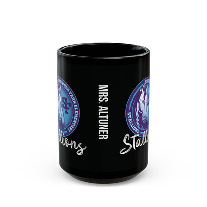 SFES | Personalized Stallions Black Mug (11oz or 15oz)