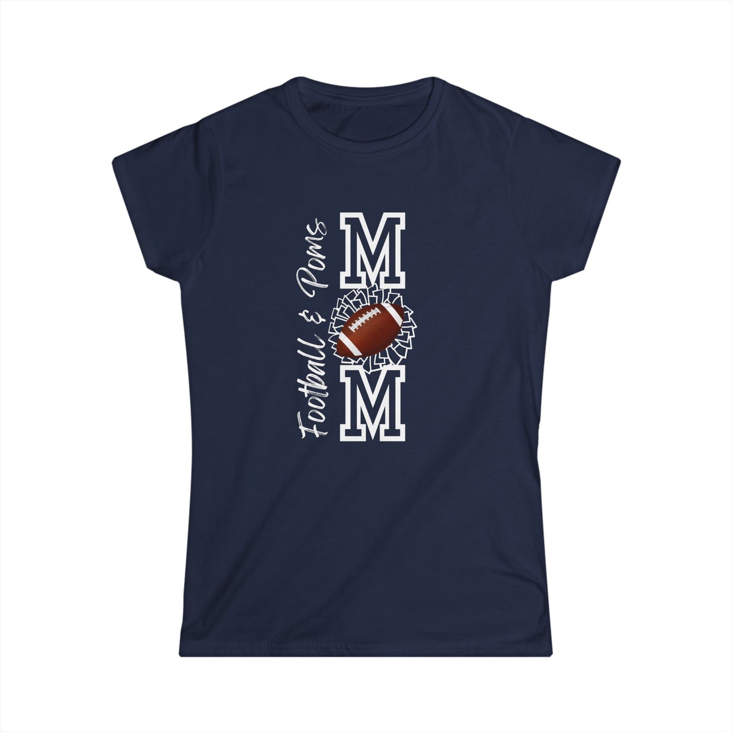 Football & Poms Women's Softstyle Tee