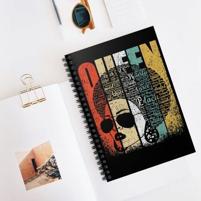 Black Afro Queen Notebook