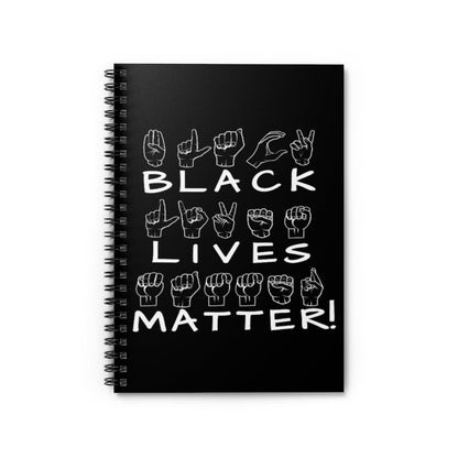 Sign Language Black Lives Matter Notebook