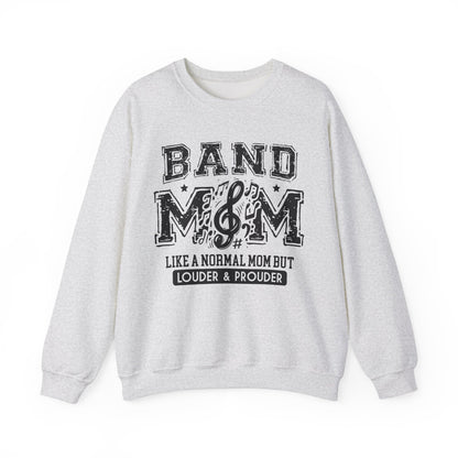 band mom like a normal but louder and prouder ash grey crew sweatshirt