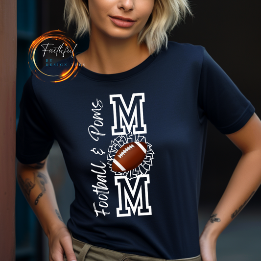 Football & Poms Women's Softstyle Tee