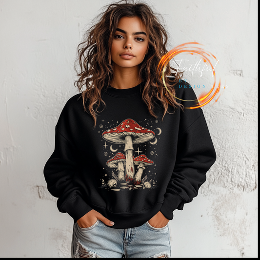 Cosmic Mushroom Crewneck Sweatshirt