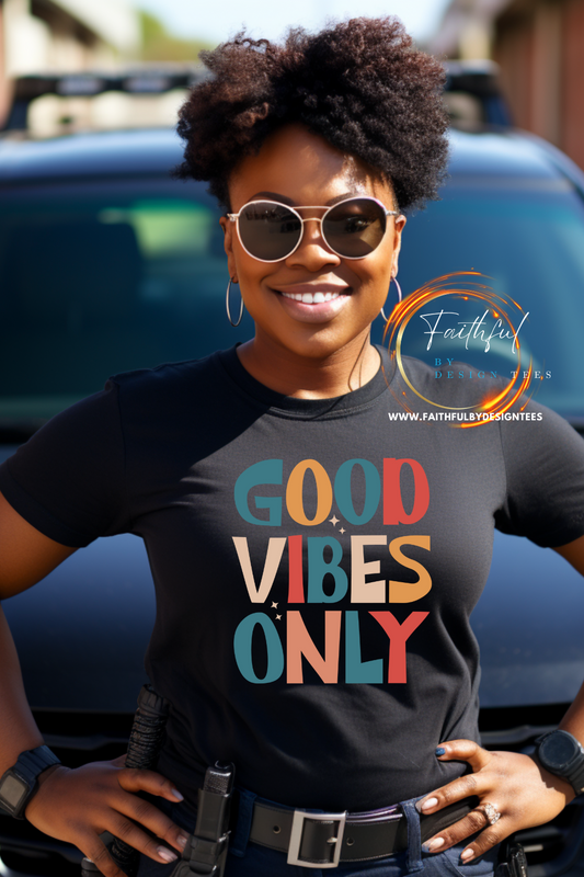 Retro Good Vibes Only Tee