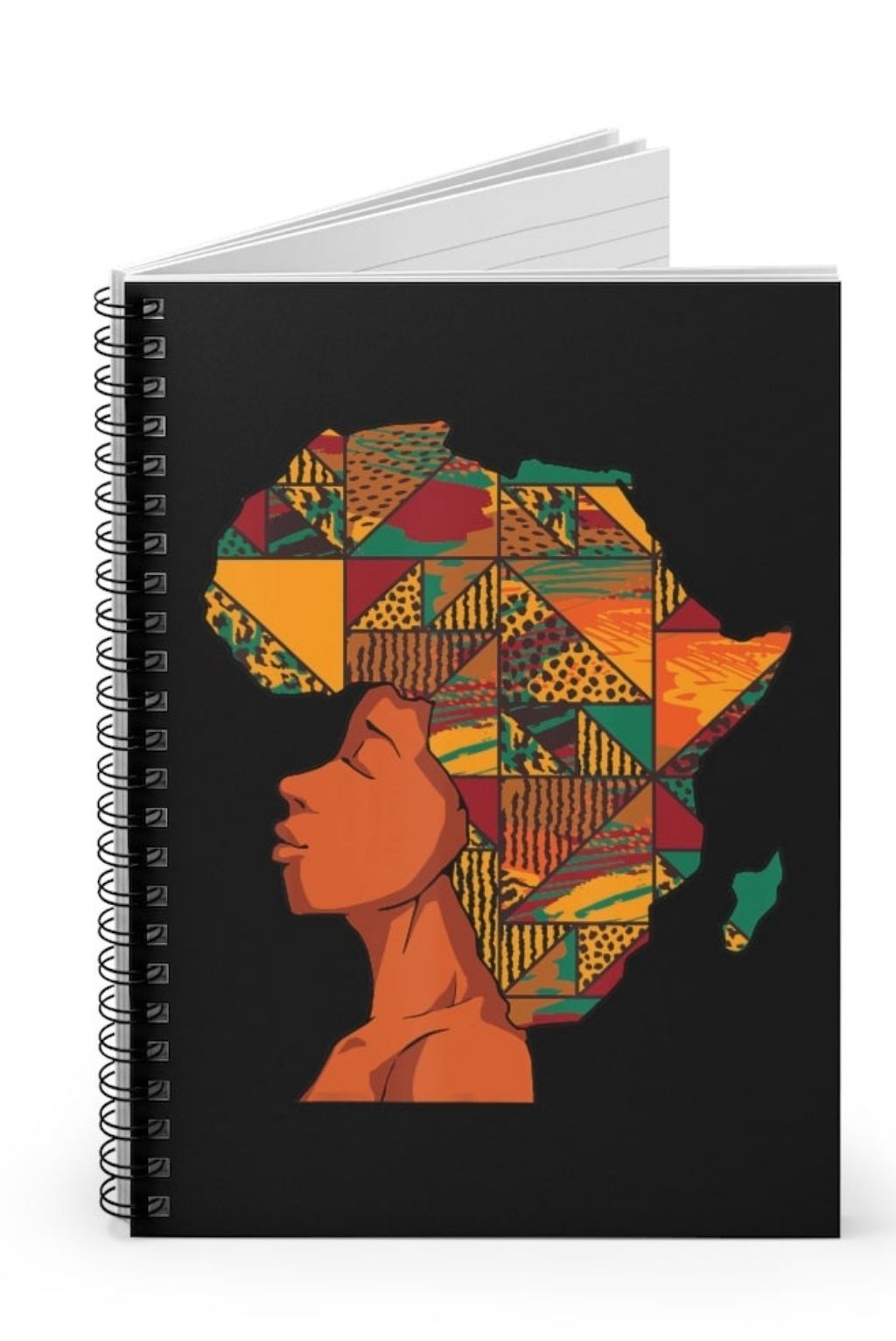 afrocentric queen lined notebook 