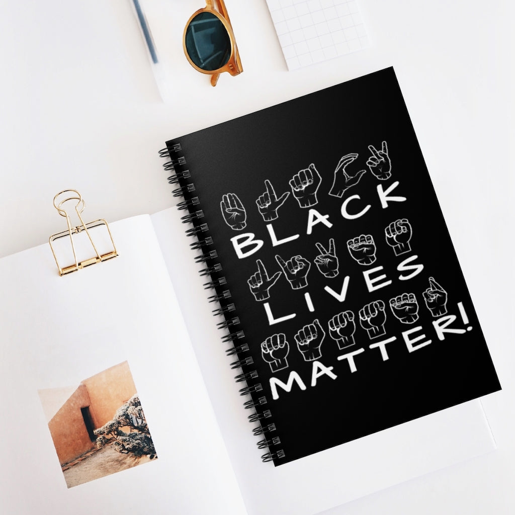 Sign Language Black Lives Matter Notebook