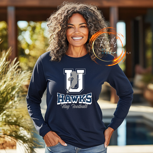 Hawks Flag Football Unisex Long Sleeve Shirt