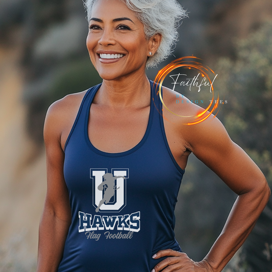 Hawks Flag Football Women's Ideal Racerback Tank