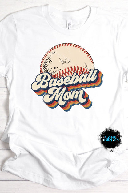Retro Baseball Mom Tee