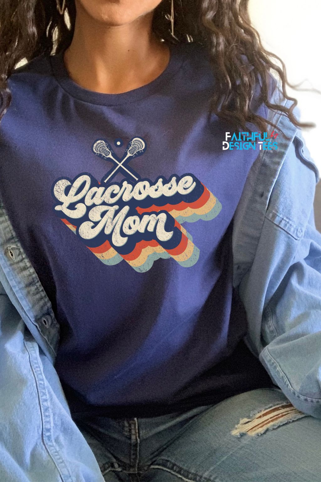 Retro Lacrosse Mom Tee