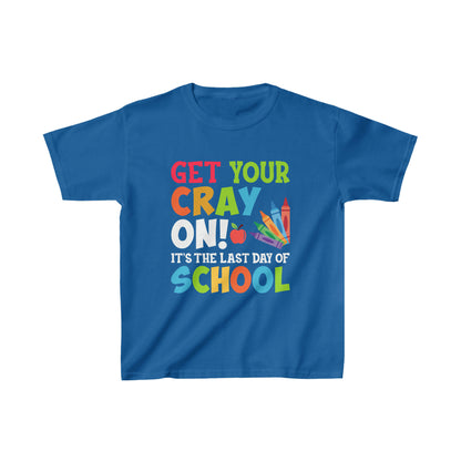 Get Your Crayon On It's the Last Day of School Youth Shirt